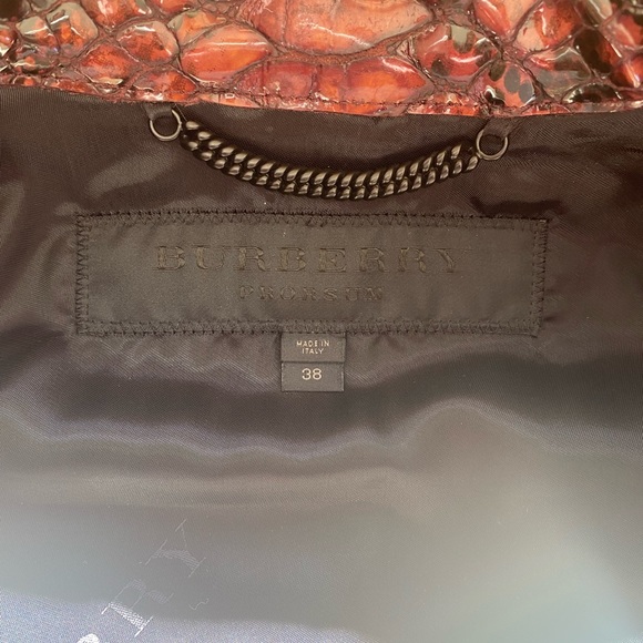 Burberry Prorsum Oxblood Python Print Leather Jacket - Picture 7 of 11